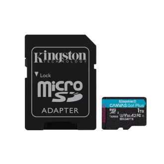 Adaptor Kingston Canvas Go Plus A2/Micro SDXC/1TB/UHS-I U3 / Clasa 10/+