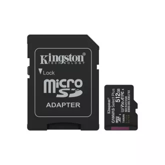 Adaptor Kingston Canvas Select Plus/Micro SDXC/512GB/UHS-I U3 / Clasa 10/+