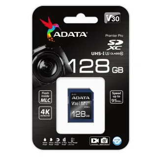 ADATA V30S/SDXC/128GB/UHS-I U3 / Clasa 10 ADATA V30S/SDXC/128GB/UHS-I U3 / Clasa 10