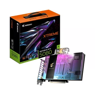 Placă video GIGABYTE AORUS GeForce RTX 5080 XTREME WATERFORCE WB/16GB/GDDR7