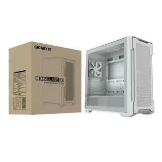 GIGABYTE C102 GLASS ICE/Midi Tower/Transpar./Alb GIGABYTE C102 GLASS ICE/Midi Tower/Transpar./Alb