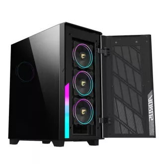 GIGABYTE AORUS C500/Midi Tower/Transpar./Negru