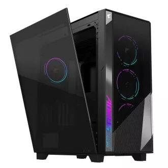 GIGABYTE AORUS C500/Midi Tower/Transpar./Negru