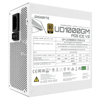 Sursă de alimentare GIGABYTE 1000W 80PLUS Gold Modular PG5 ICE Sursă de alimentare GIGABYTE 1000W 80PLUS Gold Modular PG5 ICE
