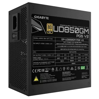 Sursă de alimentare GIGABYTE 850W 80PLUS Gold Modular PG5 V2 Sursă de alimentare GIGABYTE 850W 80PLUS Gold Modular PG5 V2
