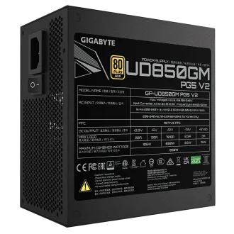 Sursă de alimentare GIGABYTE 850W 80PLUS Gold Modular PG5 V2 Sursă de alimentare GIGABYTE 850W 80PLUS Gold Modular PG5 V2