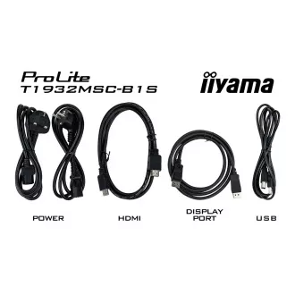 Ecran iiyama T1932MSC-B1S de 19" cu ecran IPS, SXGA, PCAP, HDMI, DP