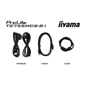 Ecran iiyama T2755MSC-B1 de 27": IPS, FHD, PCAP, cameră web