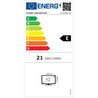 Ecran iiyama T2755MSC-B1 de 27": IPS, FHD, PCAP, cameră web Ecran iiyama T2755MSC-B1 de 27": IPS, FHD, PCAP, cameră web