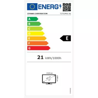 Ecran iiyama T2752MSC-W1 de 27": IPS, FHD, PCAP