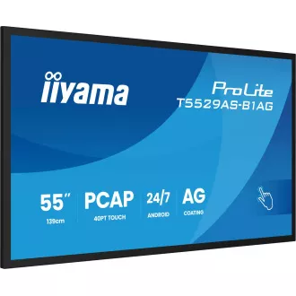 55 inchi iiyama T5529AS-B1AG: IPS, 4K UHD, Android, 24/7