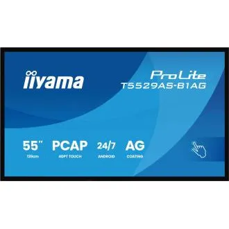 55 inchi iiyama T5529AS-B1AG: IPS, 4K UHD, Android, 24/7