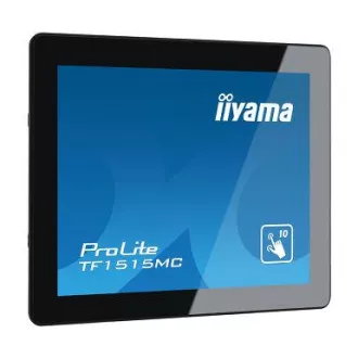 Ecran iiyama TF1515MC-B2 de 15": TN, XGA, capacitiv, 10P, 350cd/m2, VGA, DP, HDMI, negru