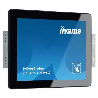 Ecran iiyama TF1515MC-B2 de 15": TN, XGA, capacitiv, 10P, 350cd/m2, VGA, DP, HDMI, negru