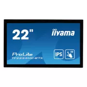 Ecran iiyama TF2234MC-B7X de 22": IPS, FullHD, capacitiv, 10P, 350cd/m2, VGA, DP, HDMI, IP65, negru