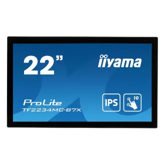 Ecran iiyama TF2234MC-B7X de 22": IPS, FullHD, capacitiv, 10P, 350cd/m2, VGA, DP, HDMI, IP65, negru
