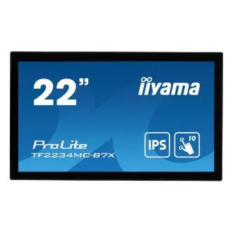 Ecran iiyama TF2234MC-B7X de 22": IPS, FullHD, capacitiv, 10P, 350cd/m2, VGA, DP, HDMI, IP65, negru
