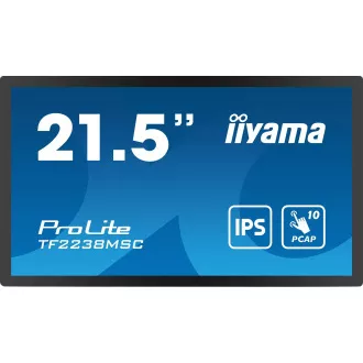 Ecran iiyama TF2238MSC-B1 de 22": PCAP, IPS, FHD, HDMI, DP