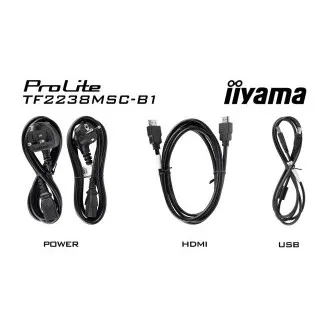 Ecran iiyama TF2238MSC-B1 de 22": PCAP, IPS, FHD, HDMI, DP Ecran iiyama TF2238MSC-B1 de 22": PCAP, IPS, FHD, HDMI, DP