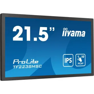 Ecran iiyama TF2238MSC-B1 de 22": PCAP, IPS, FHD, HDMI, DP Ecran iiyama TF2238MSC-B1 de 22": PCAP, IPS, FHD, HDMI, DP