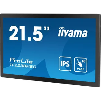 Ecran iiyama TF2238MSC-B1 de 22": PCAP, IPS, FHD, HDMI, DP Ecran iiyama TF2238MSC-B1 de 22": PCAP, IPS, FHD, HDMI, DP