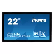 Ecran iiyama TF2234MC-B7AGB de 22": IPS, FullHD, capacitiv, 10P, 350cd/m2, VGA, HDMI, DP, IP65, negru