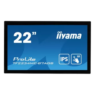 Ecran iiyama TF2234MC-B7AGB de 22": IPS, FullHD, capacitiv, 10P, 350cd/m2, VGA, HDMI, DP, IP65, negru