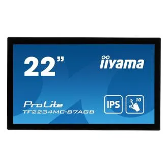 Ecran iiyama TF2234MC-B7AGB de 22": IPS, FullHD, capacitiv, 10P, 350cd/m2, VGA, HDMI, DP, IP65, negru