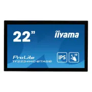 Ecran iiyama TF2234MC-B7AGB de 22": IPS, FullHD, capacitiv, 10P, 350cd/m2, VGA, HDMI, DP, IP65, negru