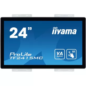 Ecran iiyama TF2415MC-B2 de 24": VA, FullHD, capacitiv, 10P, 350cd/m2, VGA, DP, HDMI, negru