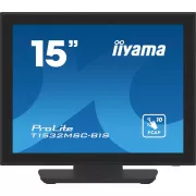 Ecran iiyama T1532MSC-B1S de 15" cu funcție PCAP, 10P, FHD, HDMI, DP