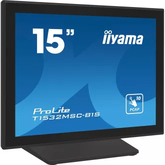 Ecran iiyama T1532MSC-B1S de 15" cu funcție PCAP, 10P, FHD, HDMI, DP