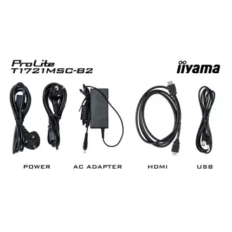 17" iiyama T1721MSC-B2:PCAP, 10P, HDMI, reproducere