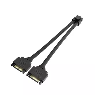 AKASA - Cablu adaptor de alimentare dublu SATA la CPU cu 8 pini AKASA - Cablu adaptor de alimentare dublu SATA la CPU cu 8 pini