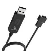 AKASA - Cablu convertor de tensiune step-up de la 5V la 12V CC pentru USB la ventilator PC cu 3 și 4 pini