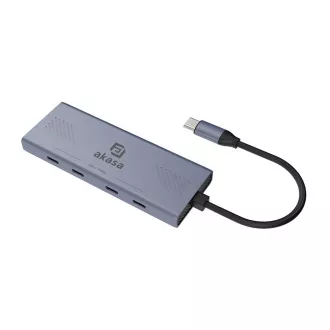 AKASA - Hub USB tip C cu 4 porturi de 10 Gbps