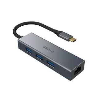 AKASA - Hub USB Type-C 4-în-1 cu Ethernet