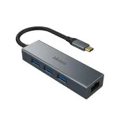 AKASA - Hub USB Type-C 4-în-1 cu Ethernet