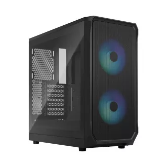 Fractal Design Focus 2 RGB Black TG Nuanță transparentă/Midi Tower/Transpar./Negru