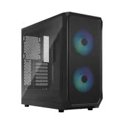 Fractal Design Focus 2 RGB Black TG Nuanță transparentă/Midi Tower/Transpar./Negru