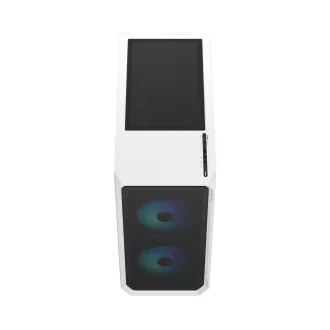 Fractal Design Focus 2 RGB White TG Nuanță clară/Midi Tower/Transpar./Alb-negru