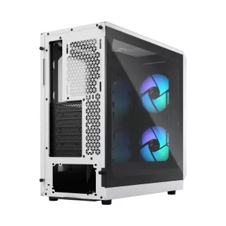 Fractal Design Focus 2 RGB White TG Nuanță clară/Midi Tower/Transpar./Alb-negru