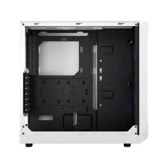 Fractal Design Focus 2 RGB White TG Nuanță clară/Midi Tower/Transpar./Alb-negru