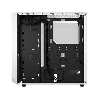 Fractal Design Focus 2 RGB White TG Nuanță clară/Midi Tower/Transpar./Alb-negru