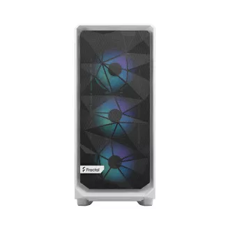Fractal Design Meshify 2 Compact RGB White TG Nuanță transparentă/Midi Tower/Transpar./Alb