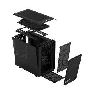 Fractal Design Meshify 2 Nano Black TG Nuanță închisă/Mini ITX/Transpar./Negru Fractal Design Meshify 2 Nano Black TG Nuanță închisă/Mini ITX/Transpar./Negru