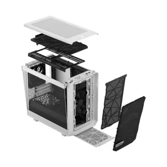 Fractal Design Meshify 2 Nano White TG Nuanță transparentă/Mini ITX/Transpar./Alb Fractal Design Meshify 2 Nano White TG Nuanță transparentă/Mini ITX/Transpar./Alb
