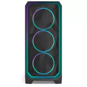 Fractal Design Meshify 3 Ambience Pro/Midi Tower/Transparent/Negru