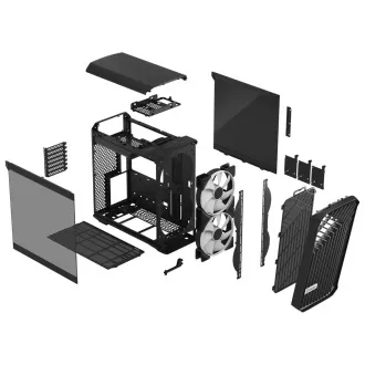 Fractal Design Torrent Compact RGB Black TG Light/Midi Tower/Transpar./Negru