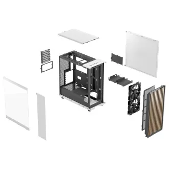Fractal Design North Chalk White TG Clear/Midi Tower/Transparent/Alb